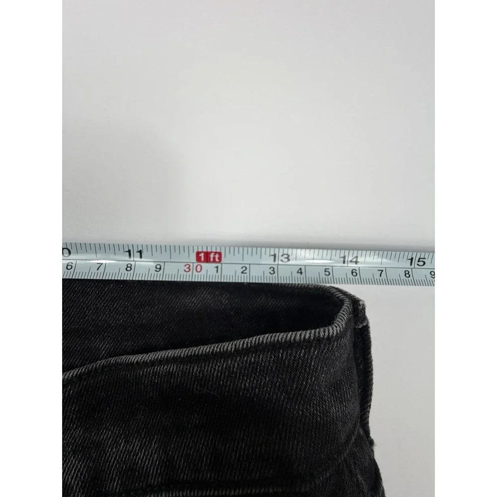 Abercrombie Curve Love Ankle Straight Jeans Black 27/4 High Rise
